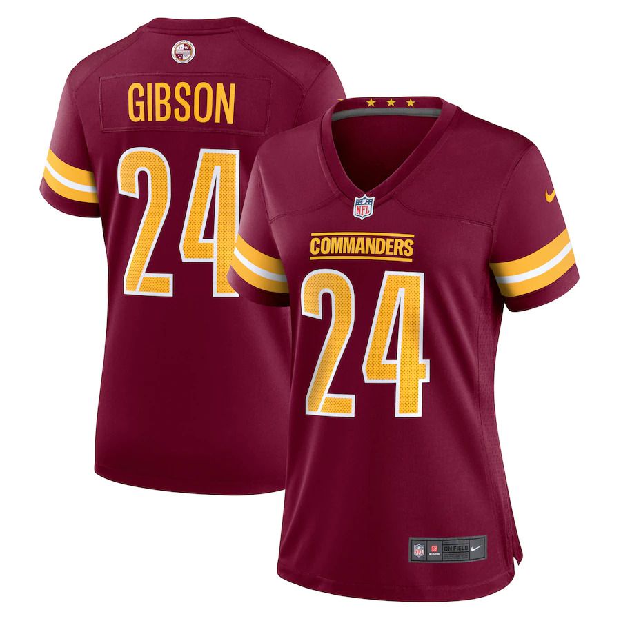 Women Washington Commanders #24 Antonio Gibson Nike Burgundy Game NFL Jersey